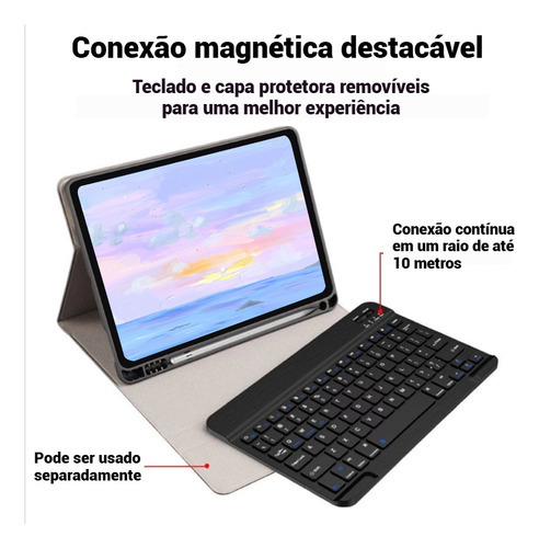 Capa Para iPad 11ª A16/10ª (10,9 ) Com Abnt2 Teclado A2696