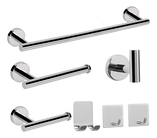 Juego De 7 Piezas De Accesorios De Baño Sus304 De Acero Inox