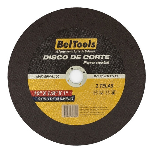 Kit C/ 5 Disco De Corte Ferro 10x1/8 X 1 Pol Beltools