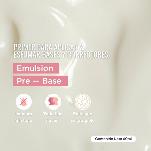 Imagen 2 de 3 de Crema Prebase De Maquillaje Sin Color