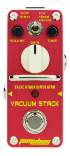 Pedal Guitarra Tom'sline Distorção Vacuum Stack 3 Modos