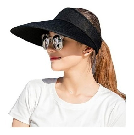 Sun Visor Hats Mujeres 55 Large Gorra Sombrero Brim Summer P