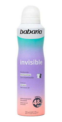 Desodorante Babaria Invisible Vitamina B3 Spray X 200ml