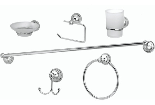 Kit De Accesorios Baño Toilette De 6 Piezas Peirano Linea 8000 - 8006 F