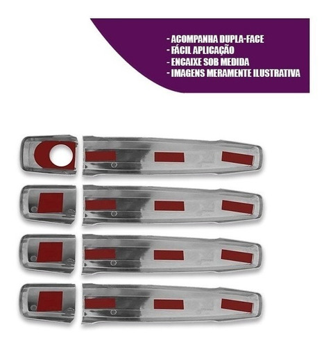 Aplique Capa Maçaneta Cromado - Agile Captiva Vectra S10