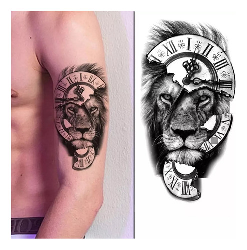 Kit 8 Tatuagens Falsas Temporárias Realista - Masculina