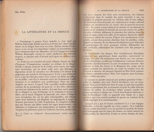 1964 Generacion Beat Letras Y Drogas Tempes Modernes Frances (Usado)