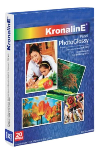 Papel Photoglossy Inkjet 20 Hojas Carta Kronaline Ph347 Foto