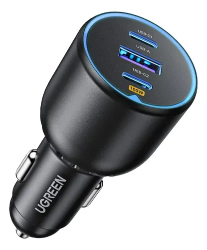 Carregador Veicular Usb A/c Pd3.0 130w Carro Preto Ugreen