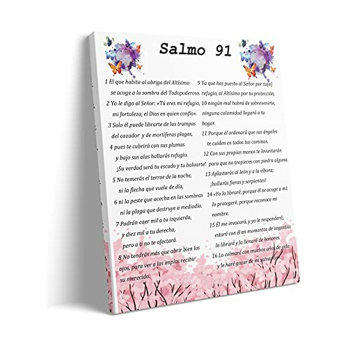 Salmo 91 Español Pared, Arte De Pared Del Salmo 91, Cu...