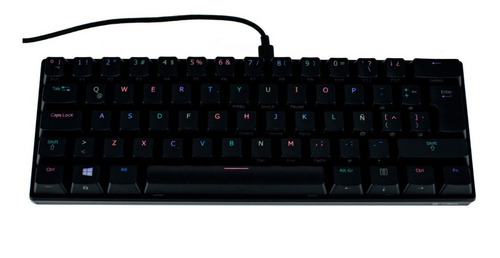 Imagen 6 de 7 de Teclado gamer VSG Mintaka QWERTY Kailh Blue español latinoamérica color negro con luz RGB
