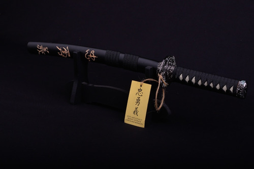Imagen 3 de 8 de Katana Sable Mini Ultimo Samurai Grabada + Atril Grabado