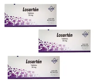 Losartan 50 Mg C/30 Tab Pack C/3 Cajas