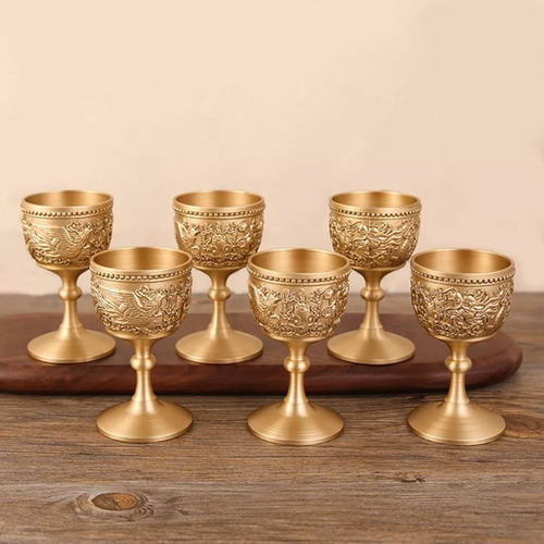 Ha Copas Cobre Sólido Dragón/fénix Licor Fuerte Regalo