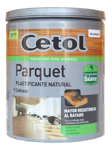 Cetol Parquet Plastificante Satinado Al Agua 1 Lt