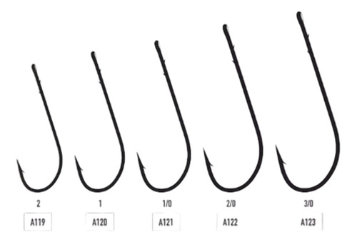 Anzuelo Sasame Worm N° 1/0, 6 Unidades