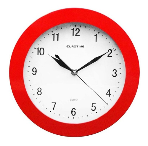 Reloj De Pared Eurotime Rojo 996/1800 Original Casiocentro