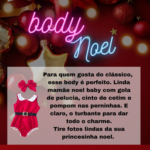 Imagem 2 de 8 de Body Bebê Natal Mamãe Noel Foto Baby