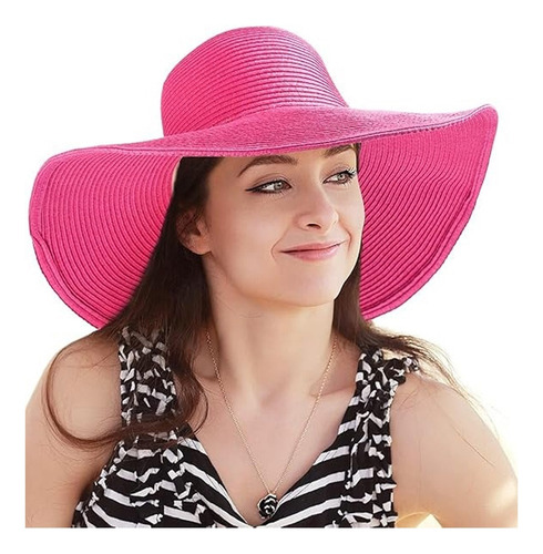 Xc Sombrero De Playa Casual De Ala Ancha De Moda Panamá