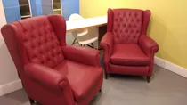 Comprar 2 Sofás Individuales Bergere Grandfather Cuero Sintético Ojo