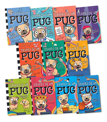 Kit Diário De Um Pug - Coleção Completa 11 Livros, De Kyla May. Editorial Editora Fundamento, Capa Mole Em Português, 2024