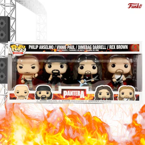 Funko Pop! Rocks: Pantera 4 Pack, Philip Anselmo, Vinnie Paul, Dimebag  Darrell, Rex Brown