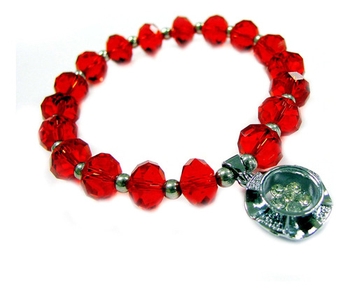 Linpeng Spinner Charm Ruby Faceted Rondelle Crystal Beads Pu