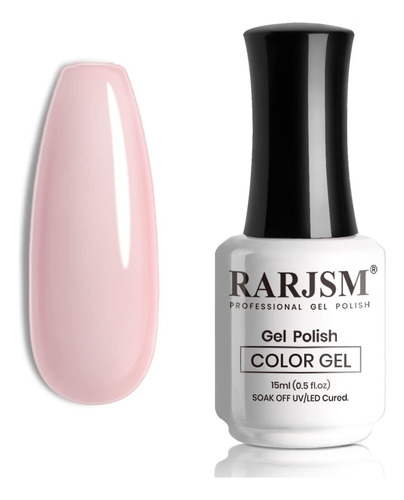 Rarjsm - Esmalte De Uas En Gel, Color Rosa Transparente, Nud