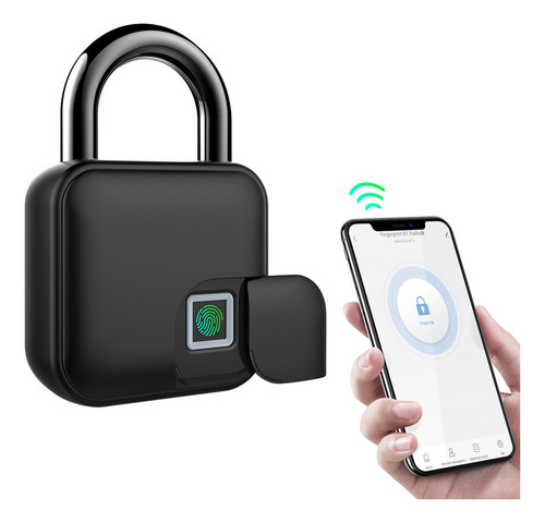 Candado Inteligente Huella Y App Desbloqueo Recargable Y