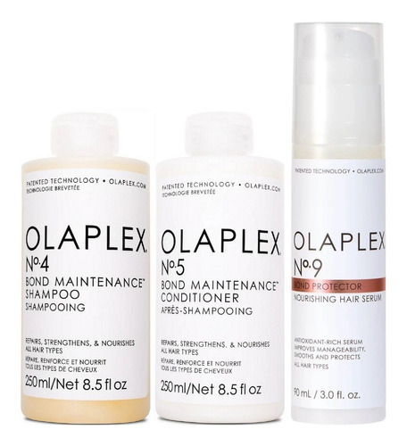 Olaplex N4+ N5+ N9 Shampoo + Acondicionador + Sérum