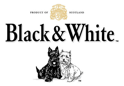 Whisky Black & White Litro Con Estuche Plaza Serrano-centro