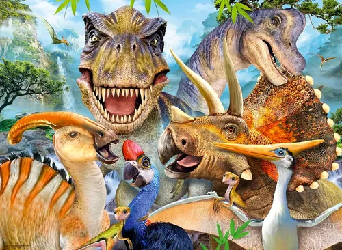 Painel de Festa em Tecido - Jurassic World Rex Dinossauro - Via