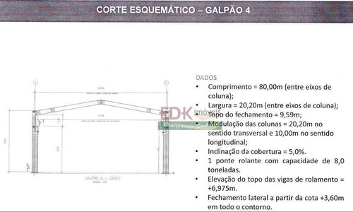 Imagem 15 de 15 de Galpão, 25368 M² - Venda Por R$ 60.000.000,00 Ou Aluguel Por R$ 500.000,00/mês - Piracangaguá (chácara Flórida) - Taubaté/sp - Ga0157