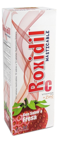 Vitamina C Roxidil Tabletas Masticables 500 Mg Fresa/naranja