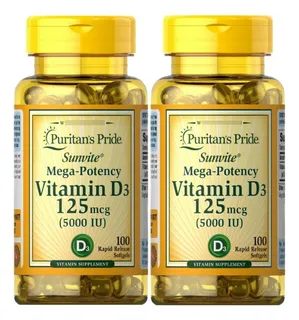 Vitamina D 5000 Ui 200 Cápsulas - - Unidad a $86990