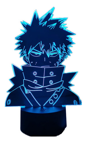 Lámpara Led 3d Acrílico Anime Manga Katsuki Bakugo Fi...