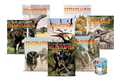 Dinosaurios 8 Libros 8 Especies + Taza - Rob Shone - Oceano