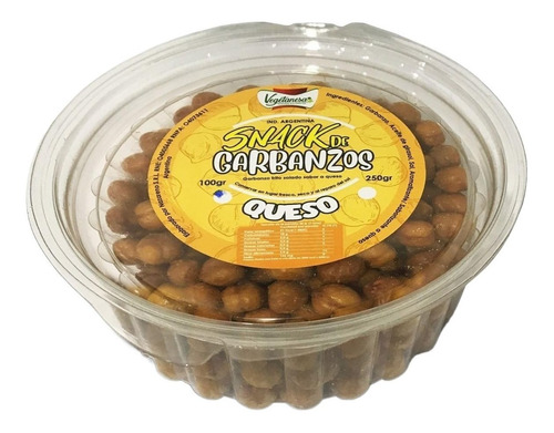 Snack Garbanzos Frito Tostado Salado Queso Vegetanesa 100gr