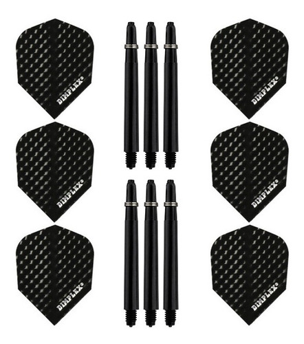 12pack Flights Dimplex Std E Shafts Nylon Dardo Profissional