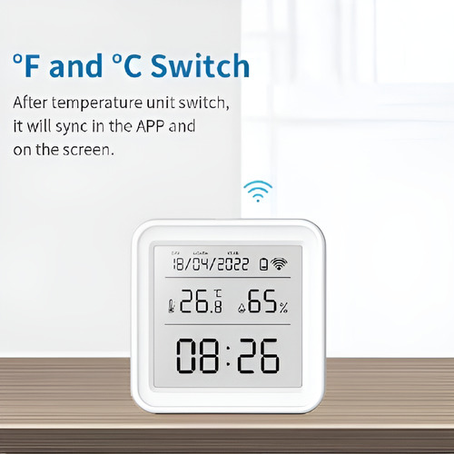 Sensor Temperatura Umidade App Tuya Wi-fi Alexa Google Casa