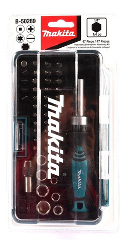 Juego De 47 Puntas Desarmador Con Matraca Makita Mod.b-50289