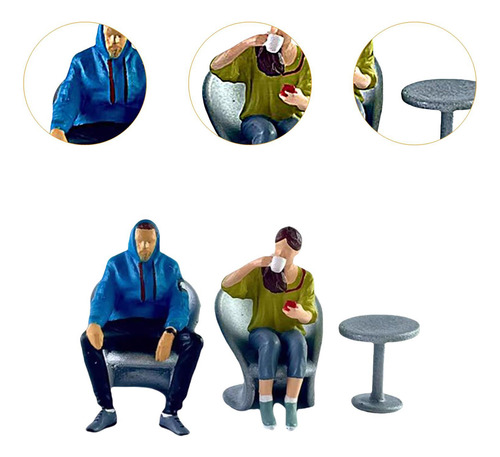 Conjunto De De Personajes En Miniatura A Escala 1/64, Adorno