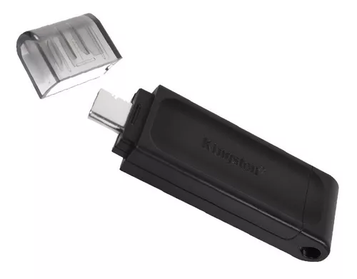 MEMORIA USB 32GB 3.2 (USB-C) GEN.1 KINGSTON, DATA TRAVELER 70 (NEGRO)