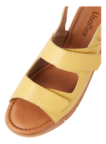 Sandalias De Cuero Tacón Plataforma Mango Usa - Ad1908man