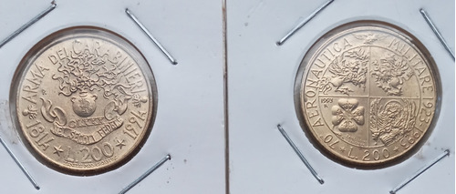 Dos Monedas Conmemorativas De Italia Años 1993 Y 1994