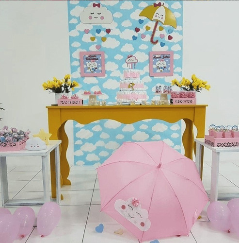 Tnt Estampado Nuvem Infantil Toy Chá 1,4m X 2 Metros
