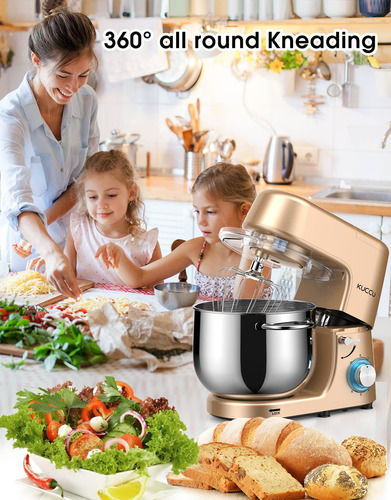 Batidora De Pie Kuccu, 8,5 L, 660 W, 6 Velocidades, Con Puls