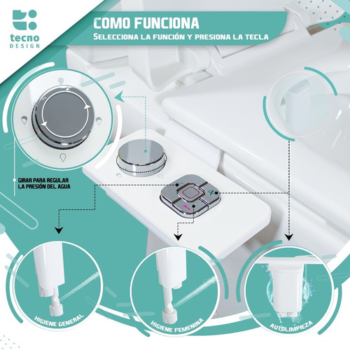 Imagen 4 de 10 de Bidet Matic Ducha Para Inodoro Eco Bidet Plus Universal Mano