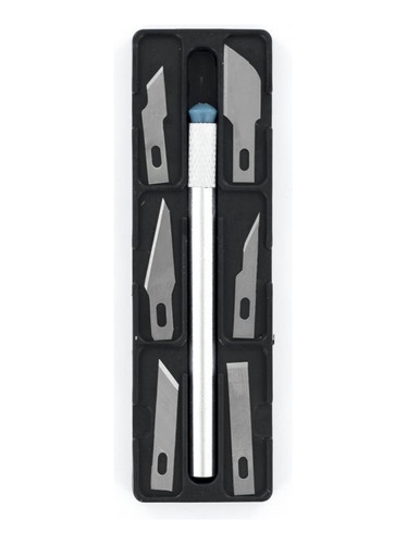Cutter X 6 Cuchillas Con Filo Bisturi Cortantes Artístico