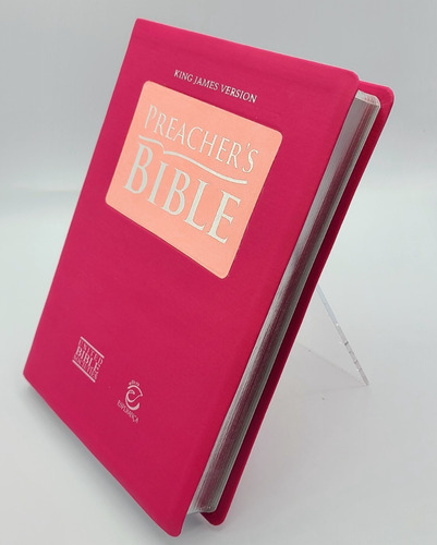 Imagen 3 de 9 de Biblia Para La Predicación En Inglés Kjv Imitacion Fucsia